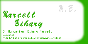 marcell bihary business card